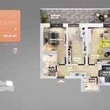 Piata Sudului, apartament 3 camere 88.41 mp utili